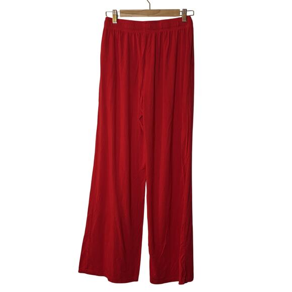 Comfrt Red Wide-Leg Lounge Pants – Size M – Soft Cotton - Picture 3 of 5